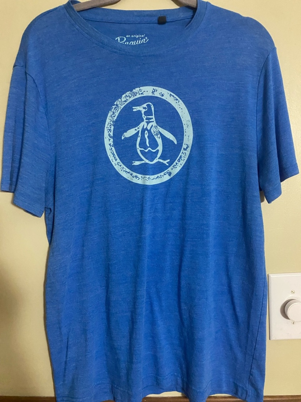 Original Penguin Royal Blue Graphic Tee with White Logo
